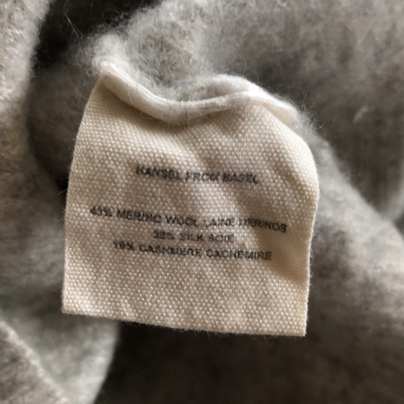 Hansel from Basel Gray Wool Silk Cardigan Cashmere - Picture 8 of 9